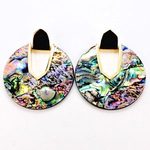Marble Circle Statement Mix Color Statement Earrings |